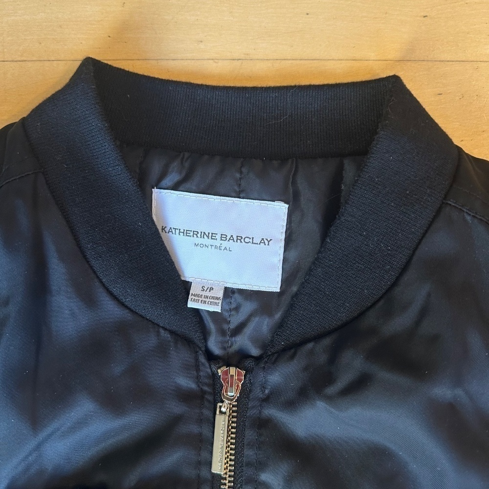 Katherine Barclay Black bomber Jacket, S, CB2187 - Picture 5 of 7